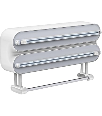 Organizer Da Parete Metaltex Tango Inox - Porta Rotolo Carta, Pellicola E Utensili - Foto 4