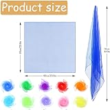Dimoxii 20 Pcs Dance Sensory Scarves 60x60 cm 20 Cols Rainbow Silk Scarves view 2