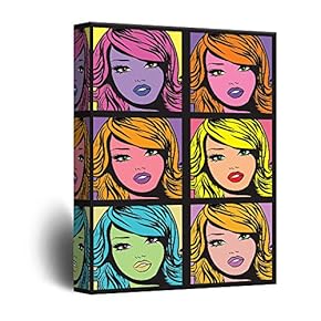 Canvas Wall Art - Pop Art Woman Collage Comic Strip - Giclee Print Gallery Wrap Modern Home Art Ready to Hang - 12x18 inches