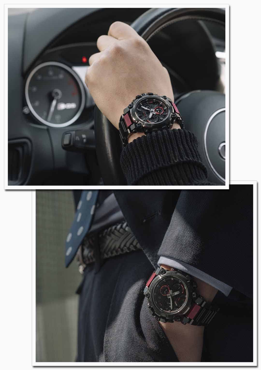 G-SHOCK(ジーショック) Casio G-Shock MTG-B3000 Series Wristwatch, Genuine Japanese Product, red, Layer Composite Band