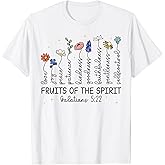 The Fruits of The Spirit Christian Wildflowers Jesus Faith T-Shirt
