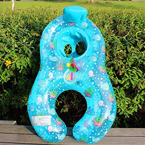 DSstyle Parent-child Interaction Two-seater Thickening Float Inflatable Swim Ring For Mother and Baby