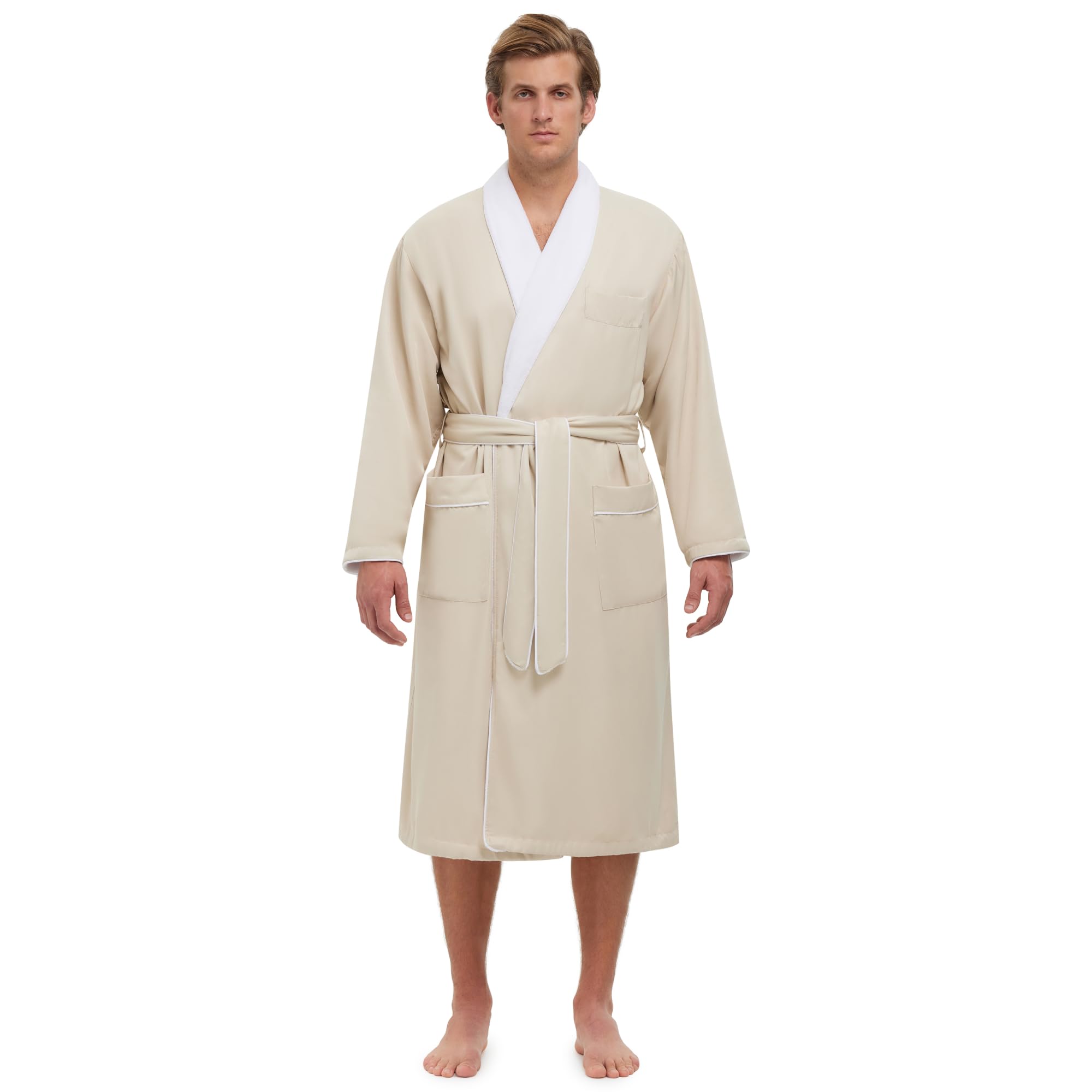 Photo 1 of MONARCH Plush Lined Microfiber Bath Robe for Women or Men - Super Soft, Durable Luxury Spa, Resort & Hotel Bathrobe, Generously Sized (Unisex) Cypress