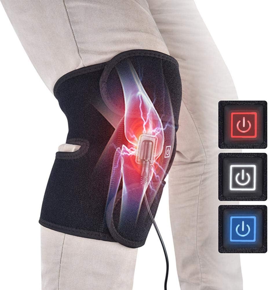 Hamkaw Heated Knee Brace Wrap, Electric Heating Knee Pads Support for