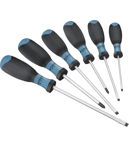 HAZET 810/6PZ Screwdriver Set, Set of 6, Slot Screwdriver x 4, 2 x