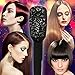 2-in-1 Ionic Hair Straightener Brush PTC Heating Hair Straightening Irons 5 Heat Settings for Different Hair Types 360 Rotatable Power Cord with Heat Resistant Glove