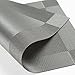 Homcomdoa Placemats Set of 6 for Dining Table Vinyl Gray Place Mats Easy to Clean Table Mat for Kitchen Table.