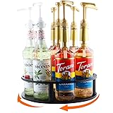 Rotating Coffee Syrup Organizer 9 Bottles Coffee