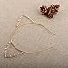 Hip Mall Sweet Fashion Crystal Rhinestone Metal Headwear Punk Hair Wrap Cat Ear Headband Party (Gold)