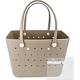 Juyeesm X Large Beach Bag, Oversized Rubber Beach Bag, Washable Open Tote Bag Durable Tote Travel Bags