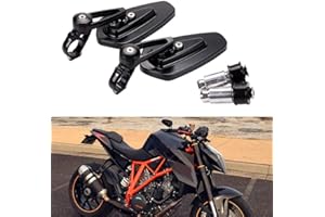 MISS MOLY Black Motorcycle Bar End Mirrors Rear View CNC Compatible With GROM MSX125 CB500F Kawasaki Z125 pro Z650 Z750 Z800 Z900 ER6N ER6F Yamaha MT-03 MT-07 FZ-07 MT-09 FZ-09 MT-10 FZ-10 MT-25 FZ6 FZ8 FZ6R