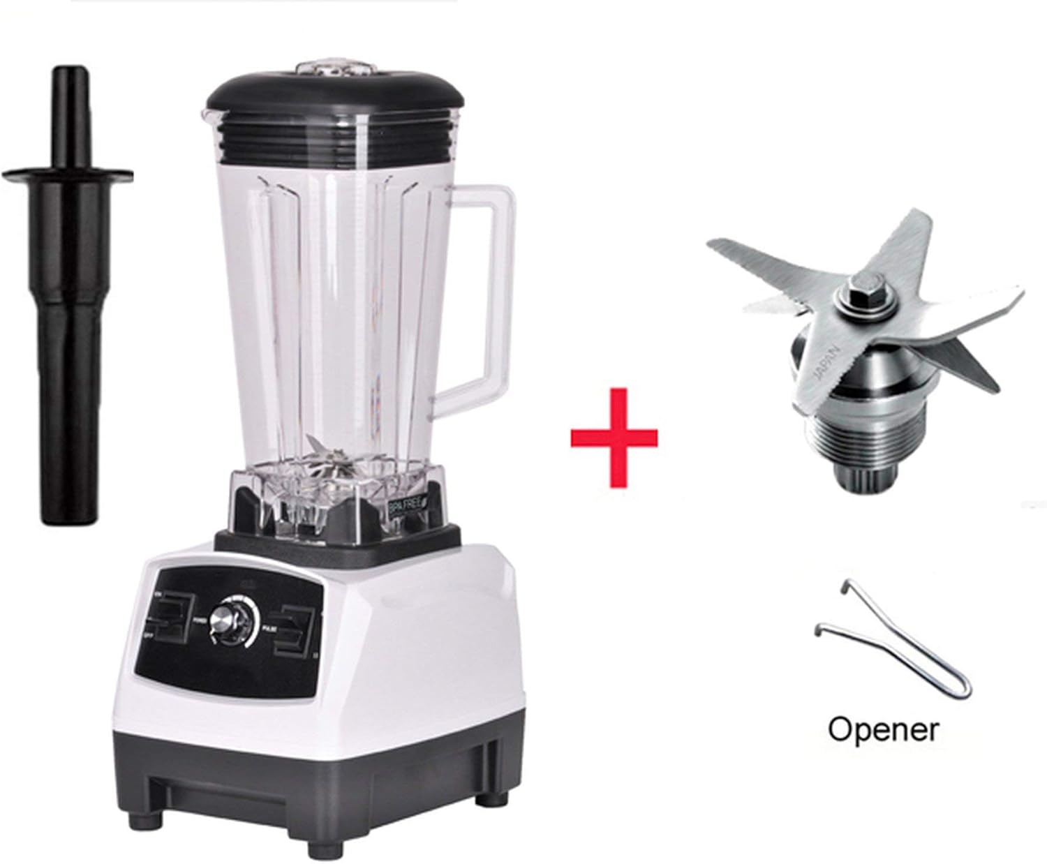 3Hp 2200W 2L Heavy Duty Commercial Professional Smoothie Blender Mixer Juicer Food Processor,White Blades Tool,Uk Plug