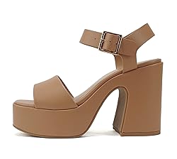 Soda LAUNCH ~ Women Open Toe Ankle Strap Platform