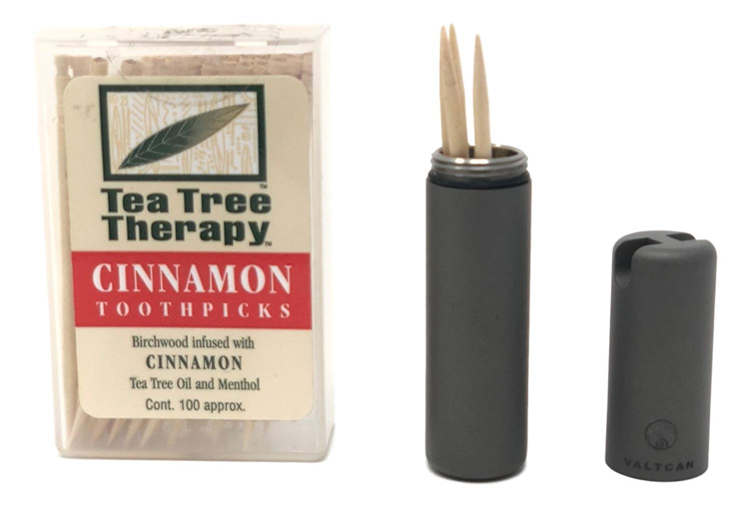 TOOTHPICK HOLDER Titanium Pill Canister Keychain VALTCAN Pocket Design