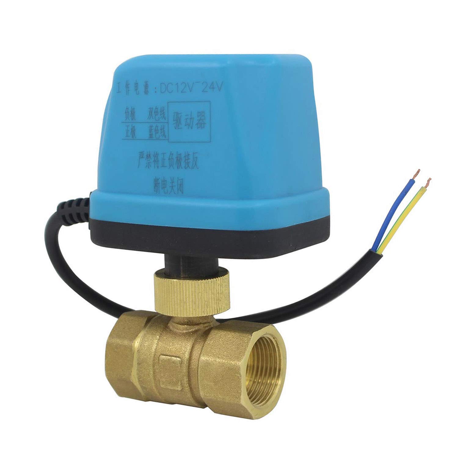 DC12v ~ 24v NC - 2 Port motorised Valve Normally Closed Motorized Ball Valve 1 Piece - 1/2 3/4 1 1-1/4 1-1/2 2 inch