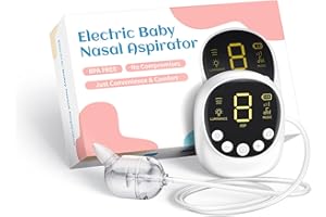 X-Bosak Nasal Aspirator for Baby, Nose Sucker for Baby, Hospital Grade, Electric Nose Sucker with Adjustable 9 Levels Suction, Rechargeable with Night Light and Nursery Rhyme, White