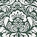 DII 100% Cotton, Everyday Basic Kitchen Dishtowel, Tea Towel, Drying, Damask Printed, 18 x 28 Set of 2- Dark Green