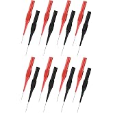 16 Pcs Back Probe Kit, 0.7mm Stainless Steel Non-Destructive Wire Piercing Test Probes, Multimeter Tester Needles for Banana Socket Plug, Automotive Electrical Diagnostics