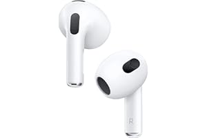 Apple AirPods (3rd Generation) Wireless Ear Buds, Bluetooth Headphones, Personalized Spatial Audio, Sweat and Water Resistant, Lightning Charging Case Included, Up to 30 Hours of Battery Life