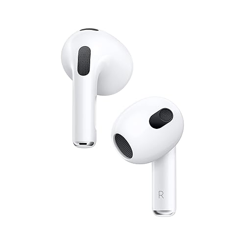 Apple AirPods (3rd Generation) Wireless Ear Buds, Bluetooth Headphones,  Personalized Spatial Audio, Sweat and Water Resistant, Lightning Charging  Case