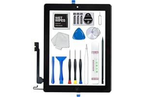 PINSINHOLY for iPad 4 4th Generation Screen Replacement Digitizer Touch Glass for iPad A1458 A1459 A1460 with Home Button