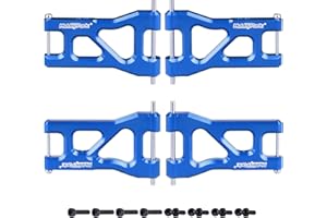 Hobbypark Aluminum Suspension Arms Set (Front and Rear) for Traxxas 1/18 LaTrax Teton Upgrades Desert Prerunner, Replace Parts 7630 (4-Pack) (Navy Blue)