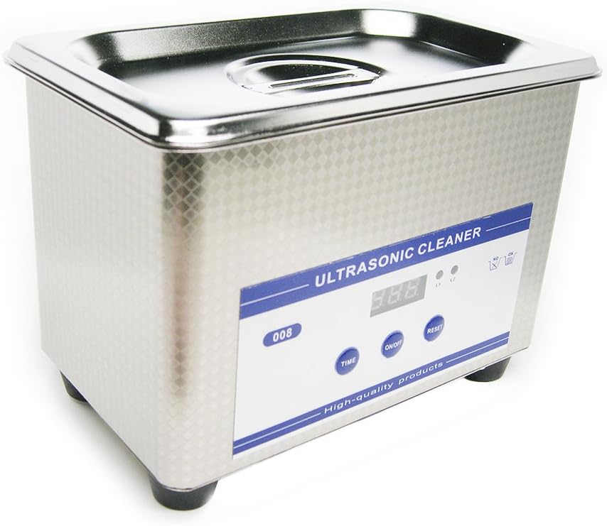 SKYmen JP-008 Ultrasonic Cleaner with Digital Timer Cotrol ,Stainless Waterproof Tank,110V~120V, 35W,USA Plug