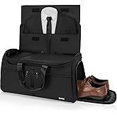 Duffle Garment Bag For Travel Convertible Garment Bag With Shoe Compartment, 2 in 1 Detechable Shoulder Strap Carry On Duffel Bag For Men Women