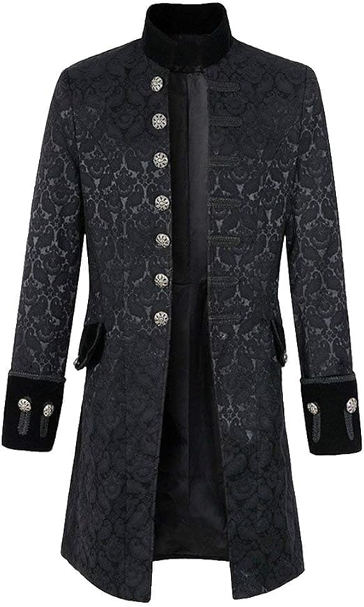 Herren Prinz Kostüm Blazer - Gothic Steampunk Frack Für Mittelalter & Karneval