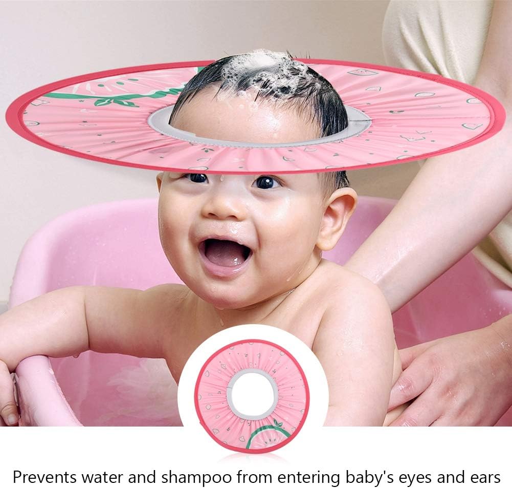 Hair Washing HatBath Cap for Babies for Babies Hair Washing Hat for Toddlers Shampoo Shower Hat Bathing Tub Head Hair Rinser Protection(Pink) Baby Bath - Image 4
