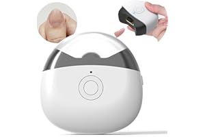 ZLDYPINK Electric Automatic Nail Clipper with LED Light & 2 Speeds with Nail Scraps Storage, USB Rechargeable Safety Nail Trimmer, Electric Nail File for Adults, Newborn, Baby, Kids, Seniors (White)