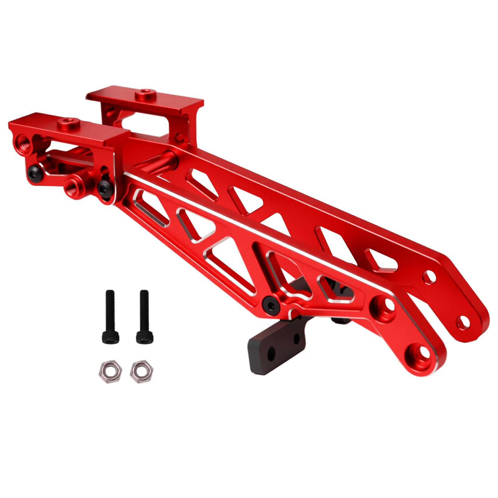 Photo 1 of Aluminum RC Rear Wing Mount Upgrades for 1/8 Arrma Kraton V6 6S BLX EXB,Notorious 6S BLX,Replace#ARA320758 (Red)