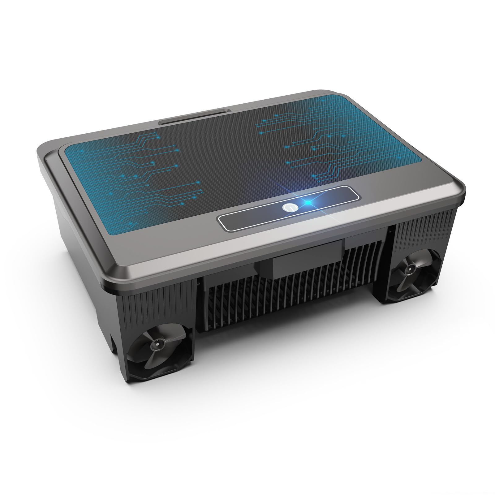 Photo 1 of Y90 Pool Skimmer Robot Solar Powered Robotic Surface Cleaner with Remote Control Dual Charging Options Smart Obstacle Avoidance 12 Hours Continuous Cleaning Ideal for Above Ground Pool Black