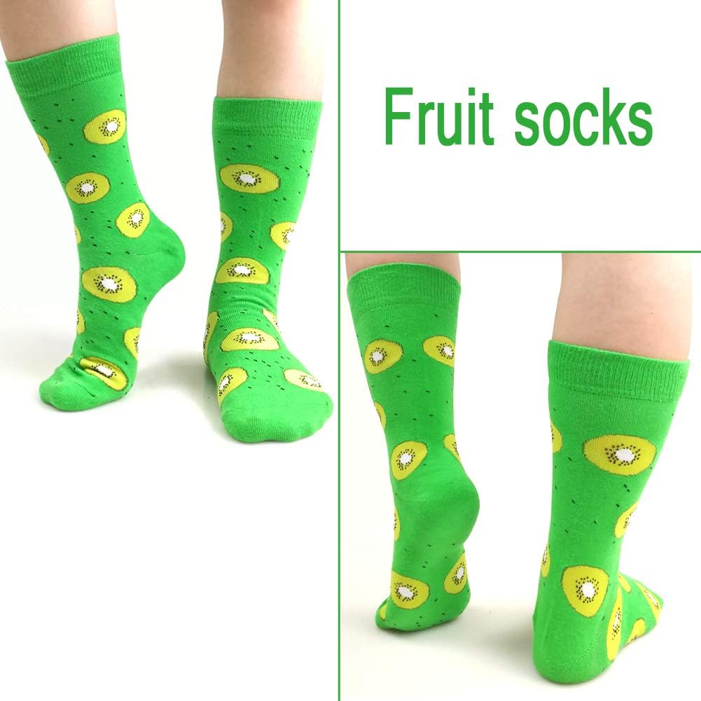 Fun Colorful Socks Combed Cotton Stockings Mid Calf Art Patterned Funky Happy Sock Packs, 12 Pairs1204, Free Size US 6-11: Clothing