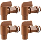 4Pcs 3/4&rdquo; Drum Faucet PE Plastic Male Barrel Faucet for 5, 6 Gallon Plastic or Steel Drums Water Jugs Brown Replacement Drum Tap by GWENBHMTOOL