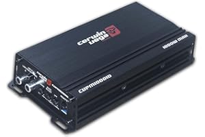 Cerwin Vega 500W RMS Mini 1-Channel Class D Car Amplifier - High-Efficiency Mono Audio Amp with Ambient Backlit Logo, 15-500H