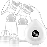 Double Electric Breast Pump, Real Bubee Hospital Grade Breastfeeding Pump with Memory Function, BPA Free 3 Mode & 9 Level Rec