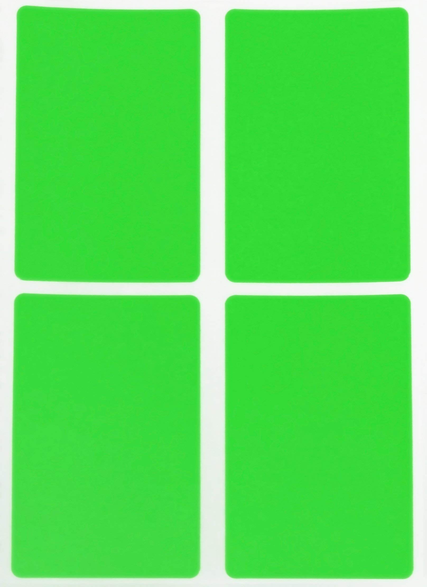 Rectangle Neon Sticker Labels 7.5 cm x 5 cm (75 mm x 50 mm) - 200 Pack, Moving Stickers Flourescent Green by Royal Green