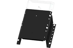 VELCKING MJ-1-DP Jack Plate 4'' Setback Small Engine Jack Plate Adjustable Outboard Engine Jack Plate for Boats, Up to 35HP, Manual Height Adjustment, Includes Mounting Hardware (Black)