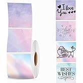 Joatuxul 2''×2‘’ Square Thermal Sticker Labels, Self-Adhesive 2 Inch Direct Thermal Labels, Multi-Purpose Sticker for DIY Logo Design,Name Tag,QR Code, 500 Pcs/1 Roll, Starry Sky