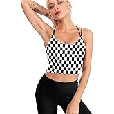 High Impact Sports Bras for Women Longline Padded Workout Running Crop Tops Support Yoga Tank Top