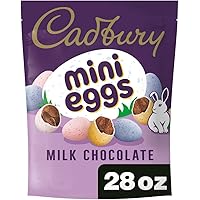 CADBURY MINI EGGS Milk Chocolate with a Crisp Sugar Shell Treats, Easter Candy, 28 oz Resealable Bag