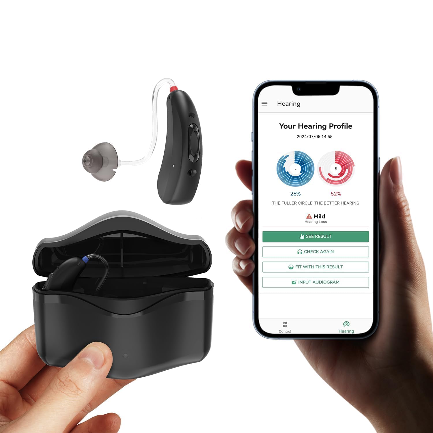 Photo 1 of VODESON Advanced Bluetooth Hearing Aids for Seniors-Rechargeable, 16-Channel WDRC DSP, Intelligent Noise Reduction,Music&Phone Compatible,FSA/HSA Eligible,OTC Devices for Mild to Moderate Hearing Loss