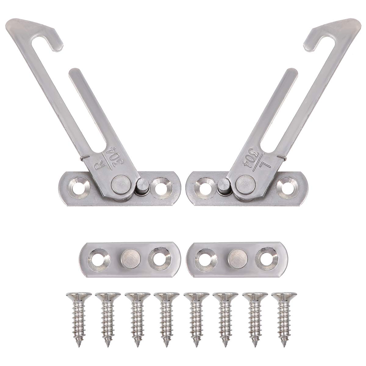 VILLCASE Window Stopper for Children Window Safety Latch Stainless Steel 2 Pack