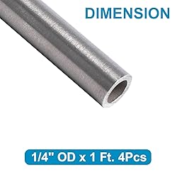 Vigorous 1/4" OD x 1 Ft. 304 Stainless Steel