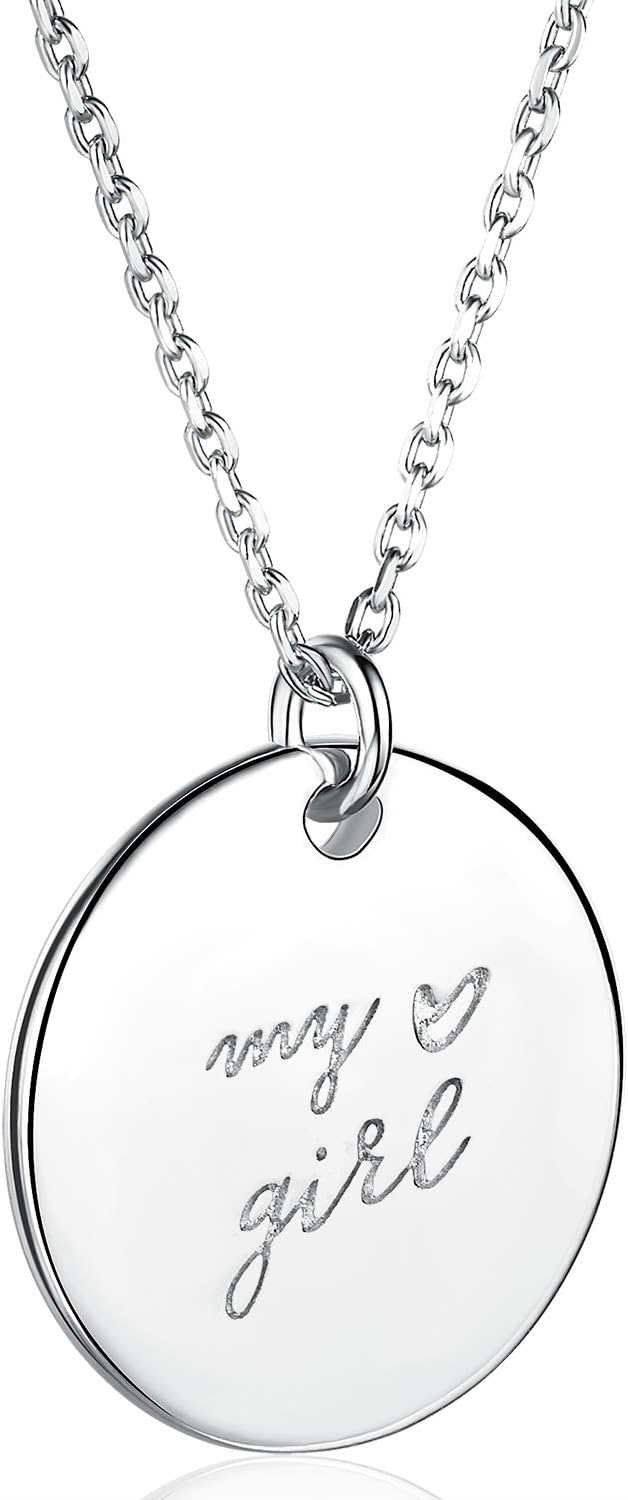 925 Sterling Silver 'My Girl' Pendant Necklace Christmas,Valentine's Day Jewelry Birthday Gift for Girls and Women