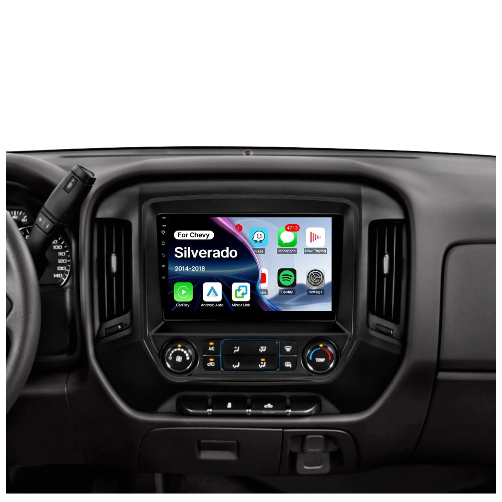 Photo 1 of Leadfan Car Radio for Chevy Silverado 2014 2015 2016 2017 2018 GMC Sierra Stereo with Wireless CarPlay Android Auto, 10.1 inch Touch Screen GPS/Bluetooth/FM Radio WiFi SWC+Backup Camera, 2+32G