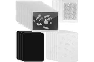 ENJOY MYSELF 1.5mm Double-Sided Die Cut Storage Magnetic Sheets & Clear Stamp Storage Panels with Pockets, Resealable Envelope for Cutting Dies, Stencils & Embossing Folder Organizer