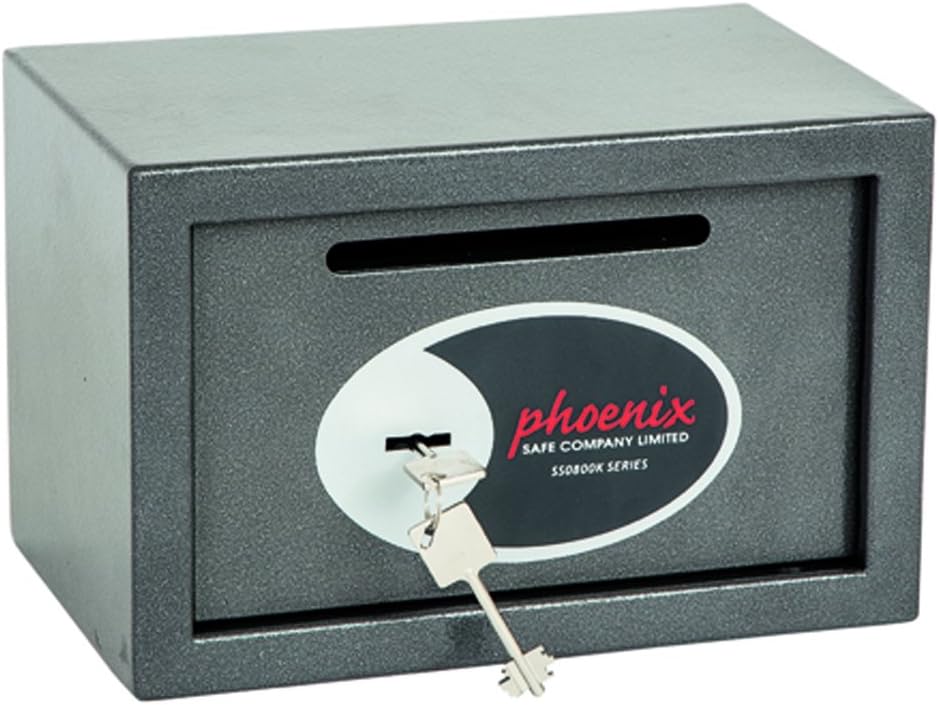 Phoenix Safe Company SS0801KD Size 1 Vela Deposit Home/Office Security Safe with Key Lock, Graphite Grey, X-Small - Image 3
