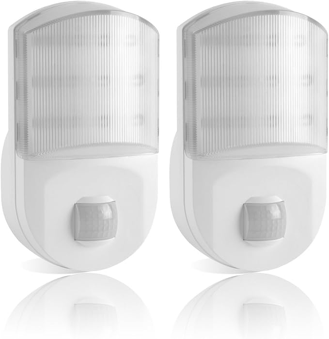LEDemain 2Pack Super Bright Plug In PIR Motion Sensor Hallway Living